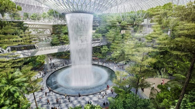 L'aeroporto singapore con cascata all'interno - meteoweek.com