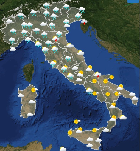 Meteo Italia domani sabato 18 maggio 2019 ore 06-12 - meteoweek.com
