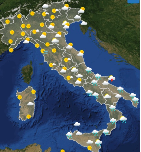 Meteo italia domani giovedì 16 maggio 2019 00-06 - meteoweek.com