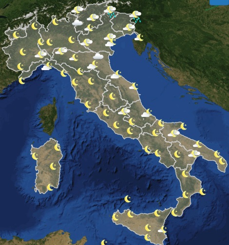 Meteo Italia previsioni del tempo domani domenica 16 giugno ore 18 - meteoweek.com