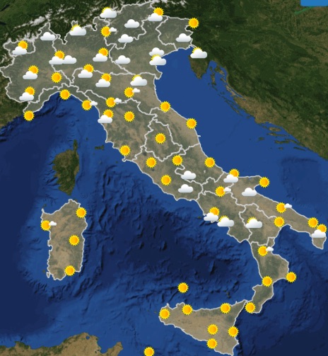 Meteo Italia previsioni del tempo domani mercoledì 5 giugno 2019 ore 06 - meteoweek.com