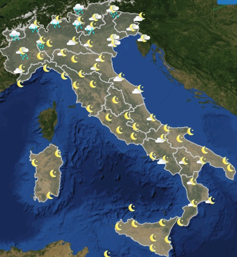 Meteo Italia previsioni del tempo domani mercoledì 5 giugno 2019 ore 12 - meteoweek.com