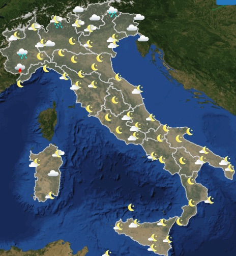 Meteo Italia previsioni del tempo domani mercoledì 5 giugno 2019 ore 24 - meteoweek.com