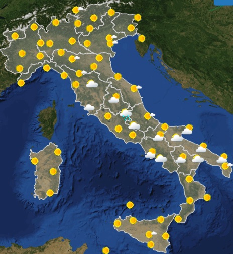 Meteo Italia previsioni del tempo domani venerdì 28 giugno 2019 ore 12 - meteoweek.com