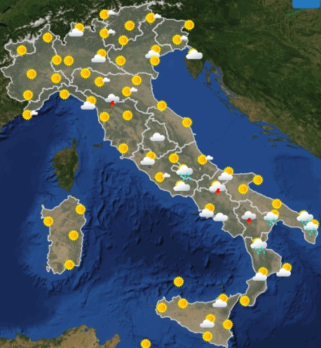 Meteo Italia previsioni del tempo oggi lunedì 3 giugno 2019 ore 00 - meteoweek.com