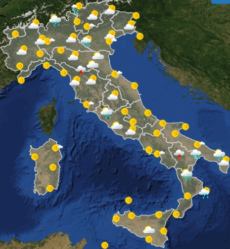 Meteo Italia previsioni del tempo martedì 4 giugno 2019 ore 06 - meteoweek.com