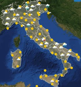 Meteo Italia previsioni del tempo oggi martedì 18 giugno 2019 ore 12 - meteoweek.com