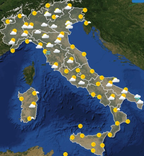 Meteo previsioni del tempo oggi martedì 4 giugno 2019 ore 00 - meteoweek.com