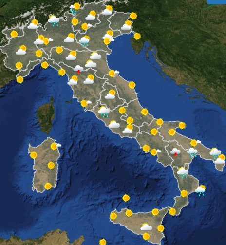 Meteo previsioni del tempo oggi martedì 4 giugno 2019 ore 06 - meteoweek.com