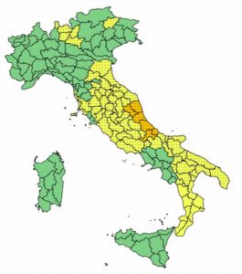 Allerta Arancione Meteo peggioramento condizioni meteorologiche maltempo piogge e temporali - meteoweek.com