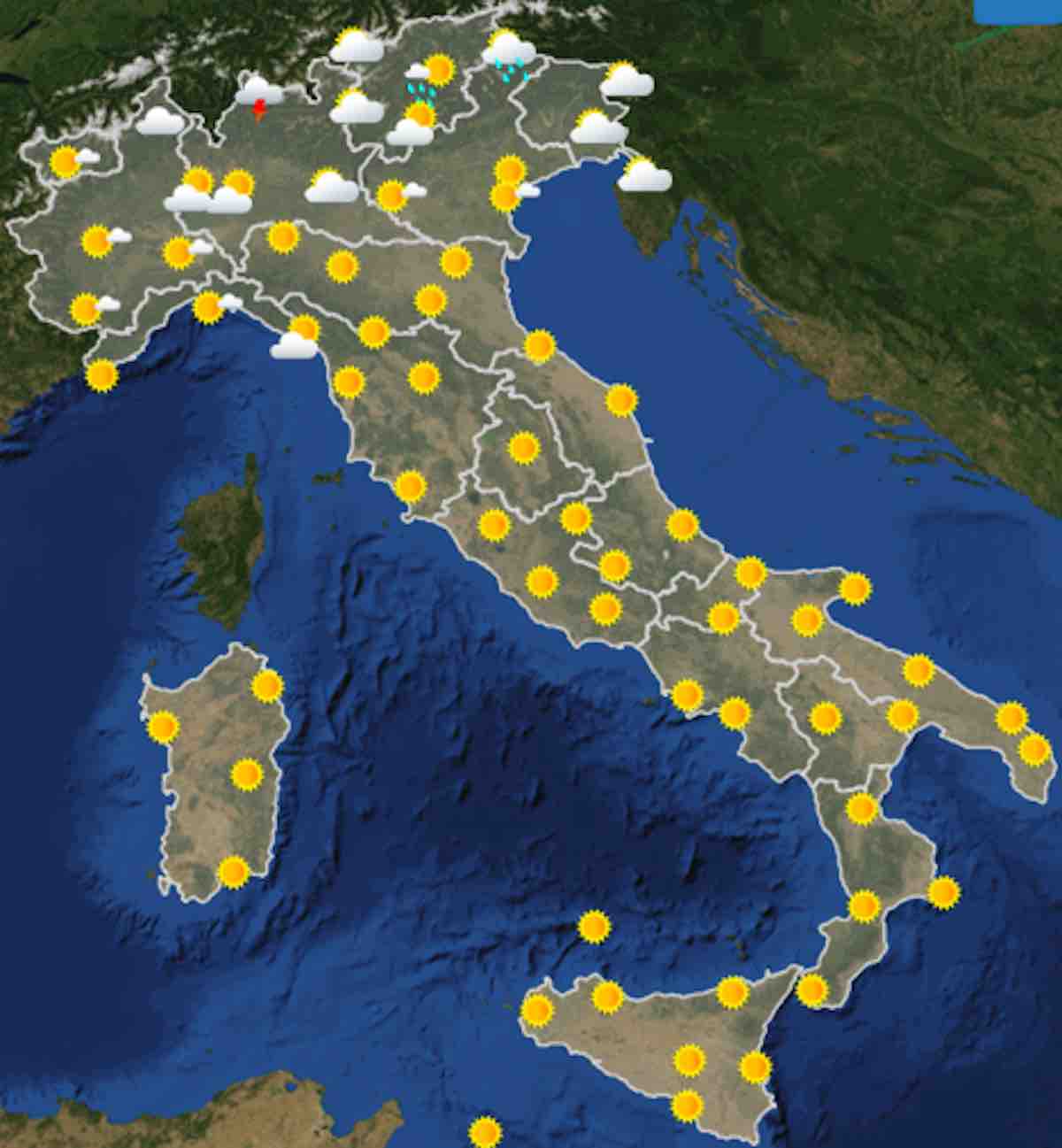 Meteo Italia previsioni del tempo domani martedì 2 luglio 2019