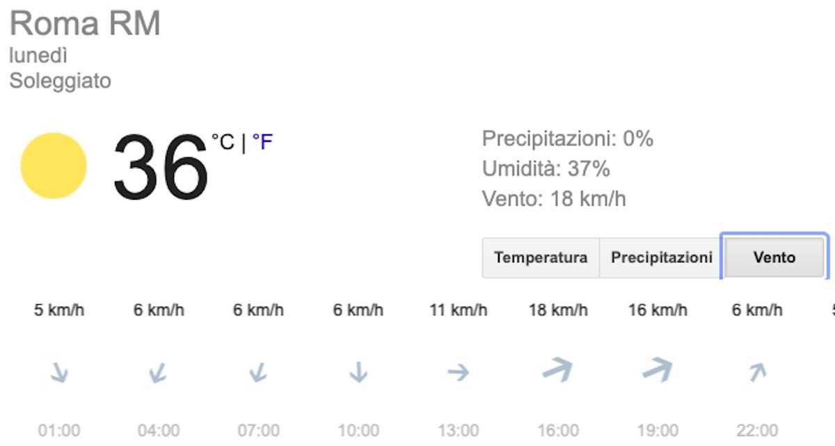 Previsioni Meteo Roma domani lunedì 22 luglio- nuvolosità, temperature, venti e mari - meteoweek.com