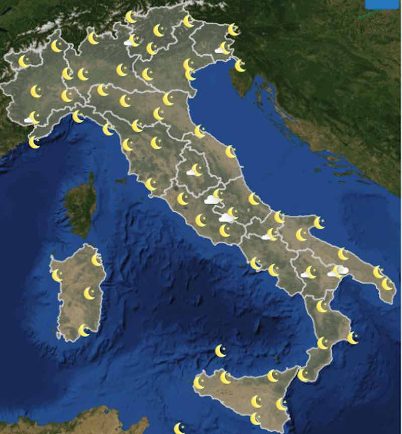 Previsioni del tempo di domani venerdì 5 luglio 2019 ore 18 - meteoweek.com