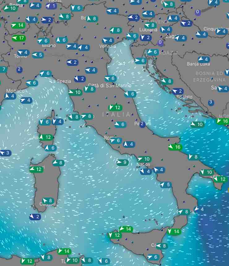 mappa e venti 