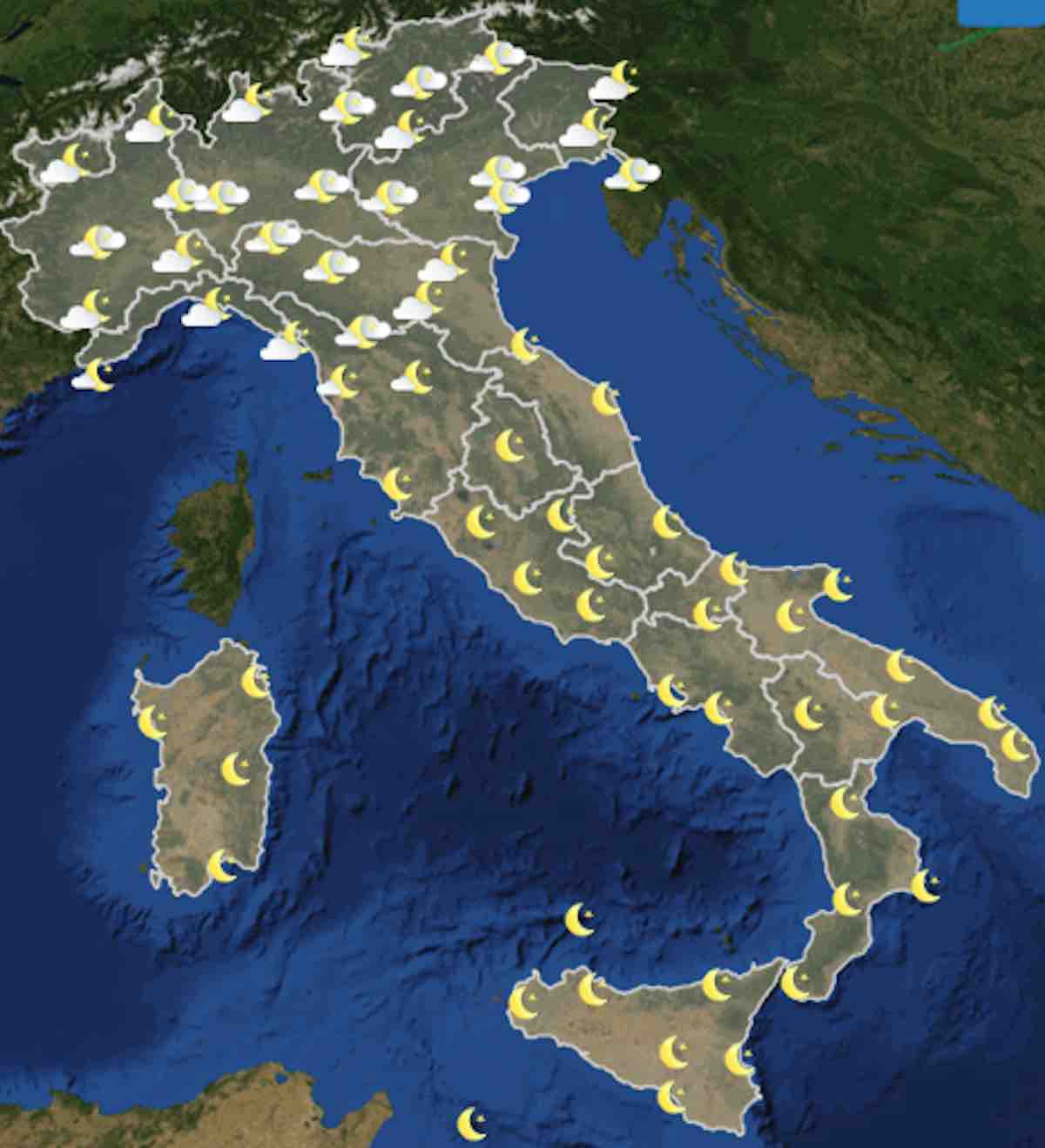 mappe ore 18 - Previsioni Meteo domani lunedì 22 e dopodomani martedì 23 luglio in Italia - meteoweek.com