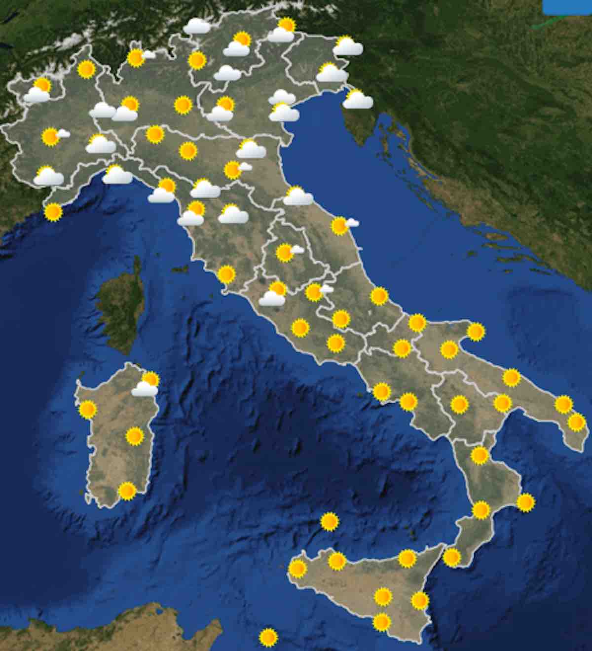 mappe ore 6 - Previsioni Meteo domani lunedì 22 e dopodomani martedì 23 luglio in Italia - meteoweek.com