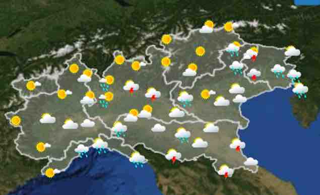 Protezione Civile Giovedì : Allerta Arancione Rischio Temporali Grandine