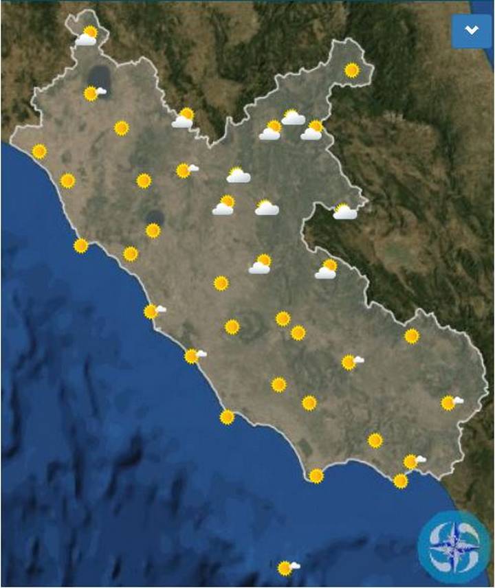 Il tempo per domani a roma