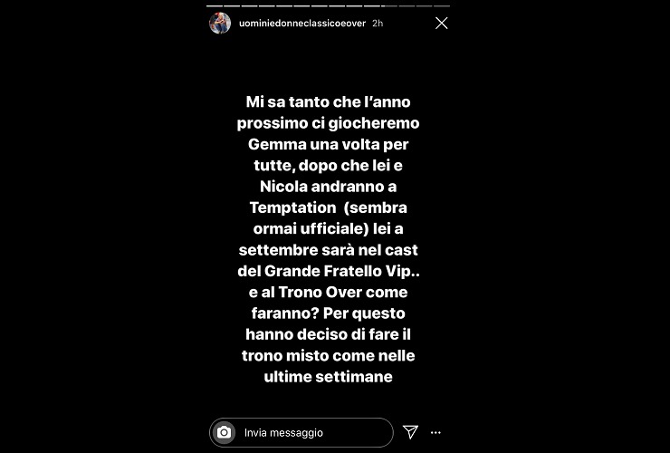 Gemma Galgani tradisce Uomini e Donne