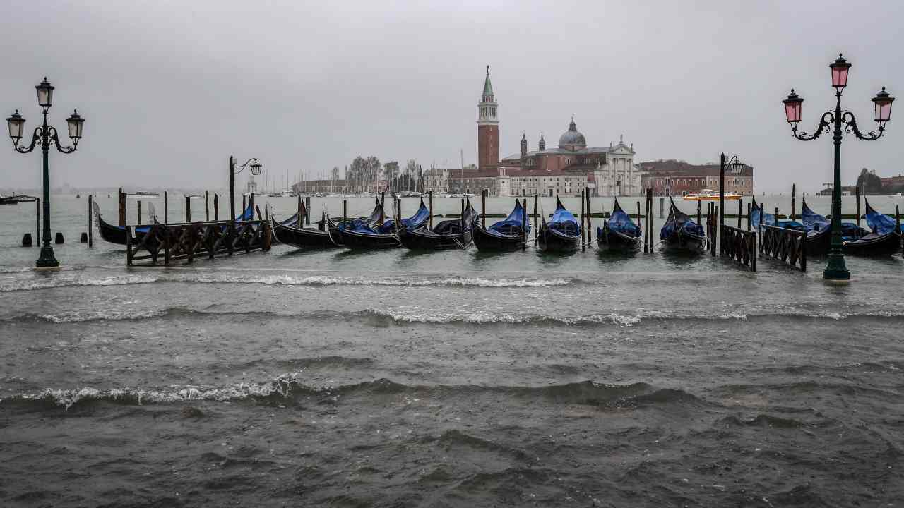 Torna acqua alta a Venezia: massima prevista fino a 120 centimetri