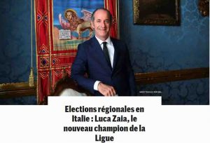 Luca Zaia celebrato da Le Monde