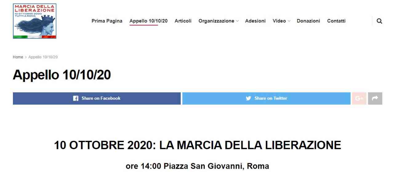 Sovranisti a Roma, il 10 ottobre la "Marcia della Liberazione"