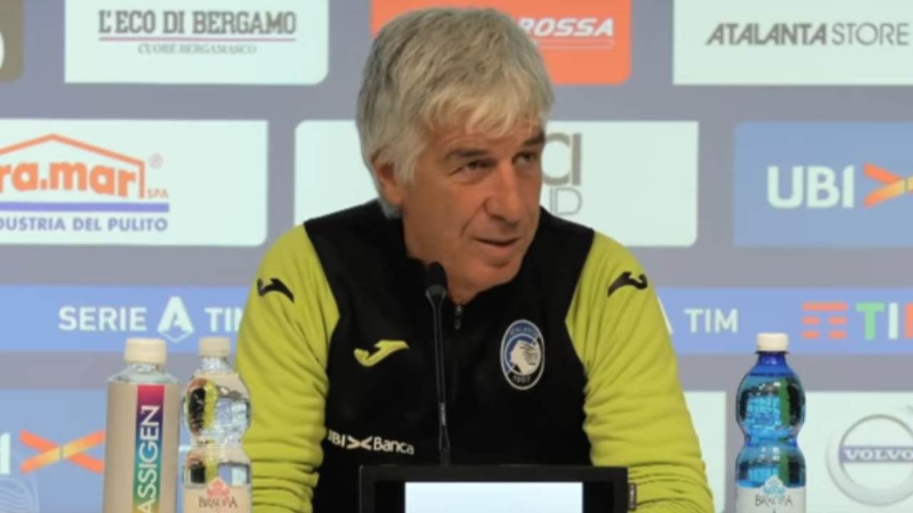 Atalanta, il tecnico Gian Piero Gasperini in conferenza stampa (foto © Atalanta Bergamasca Calcio)