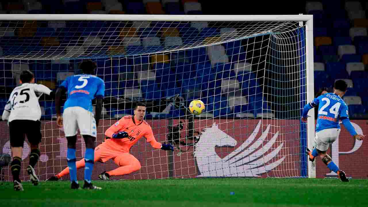 Il rigore che regala la vittoria al Napoli contro la Juventus. Getty Images