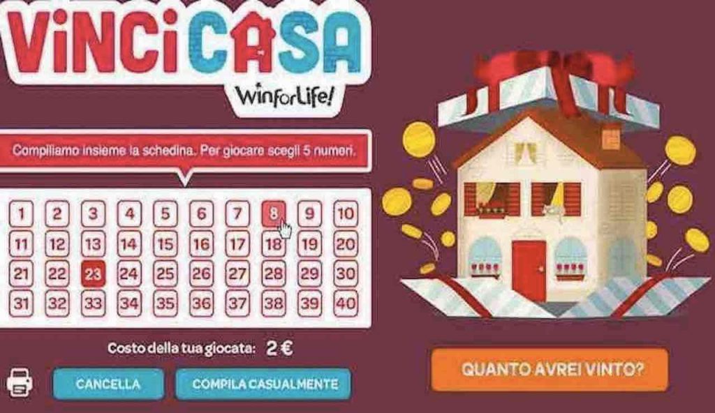 VinciCasa numeri vincenti oggi 19 marzo estrazione