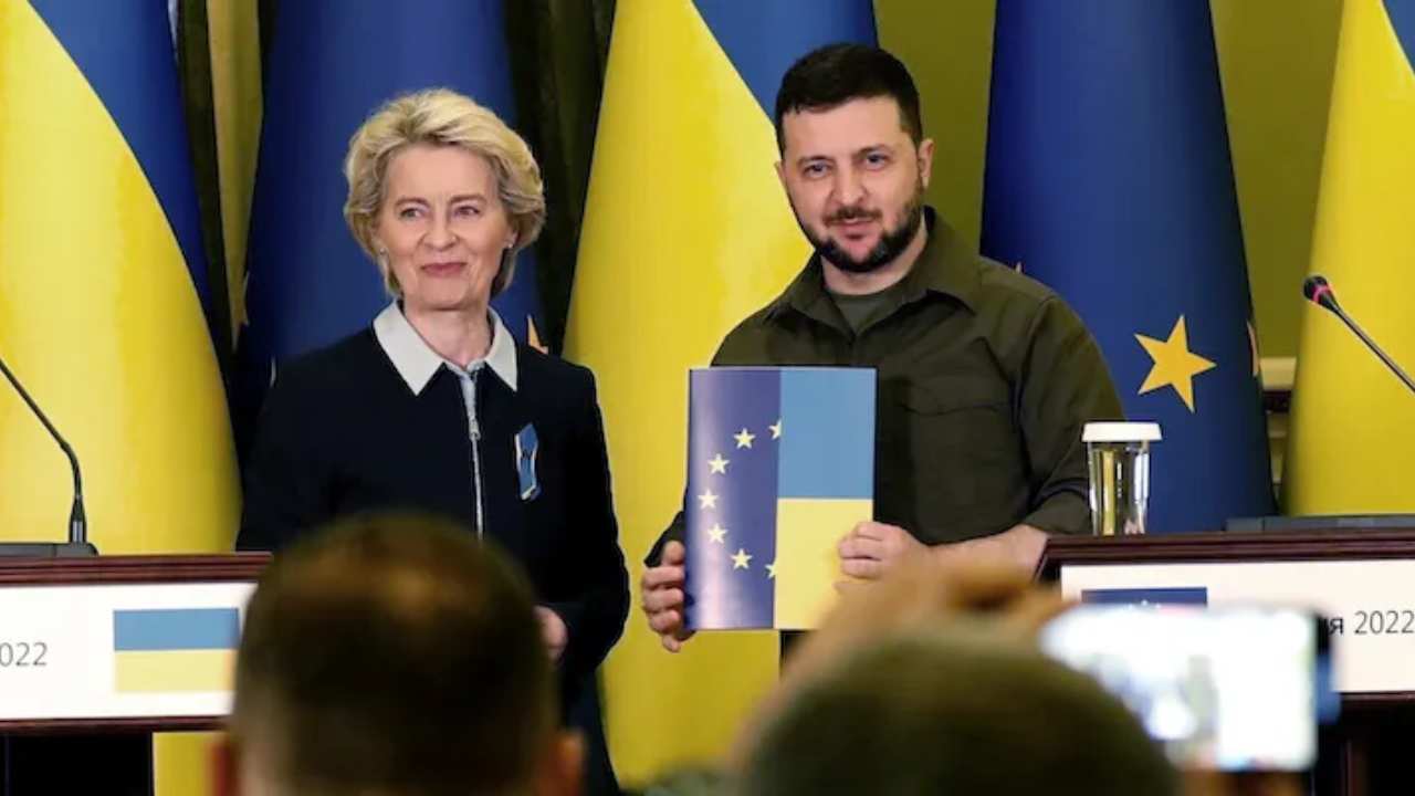 Von der Leyen e Zelensky