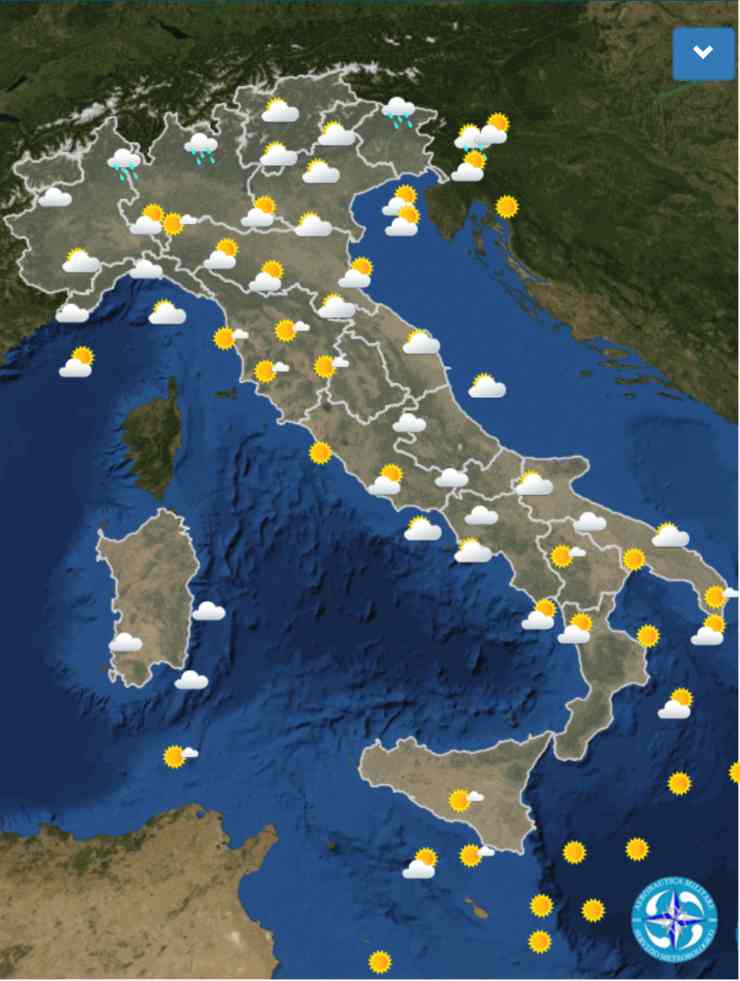 Previsioni meteo domenica 6 giugno