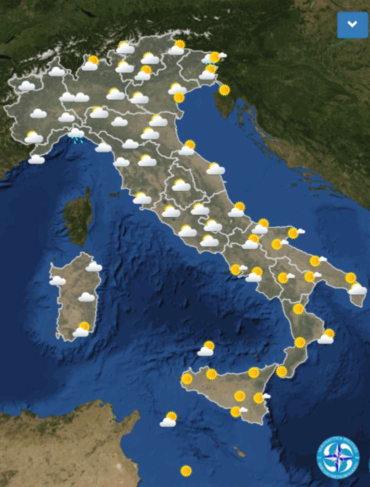 Previsioni meteo mercoledì 8 giugno