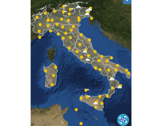 Meteo OGGI domenica 31 luglio  Sereno con locali annuvolamenti