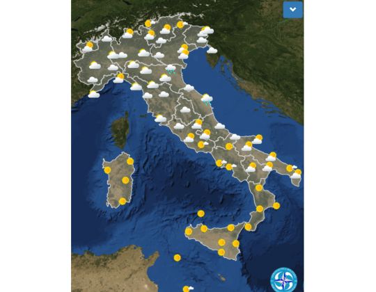 Meteo OGGI martedì 12 luglio  Cielo sereno, piogge possibili nel pomeriggio