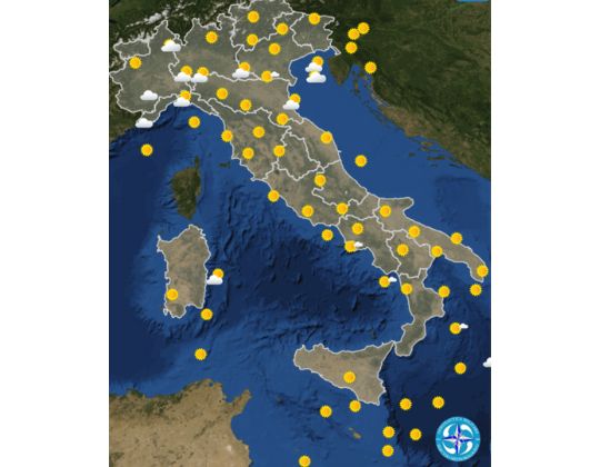 Meteo OGGI mercoledì 13 luglio - meteoweek.com