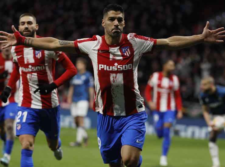 Suarez con la maglia dell'Atletico Madrid - credits: Ansa Foto. Meteoweek