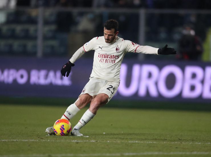 Florenzi in azione con la maglia del Milan (Credit Foto Ansa)