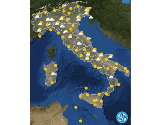 meteo lunedì 11 luglio