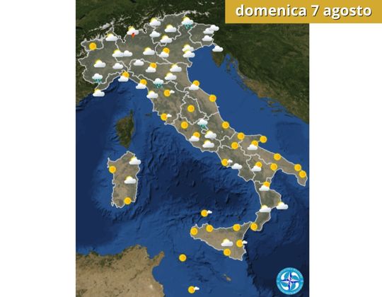 Meteo OGGI domenica 7 agosto Acquazzoni e temporali, rischio nubifragi al Nord