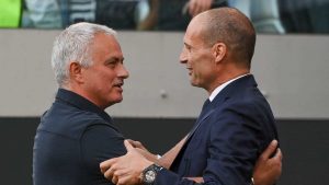 José Mourinho e Massimiliano Allegri (credit: AsRomaLive)