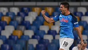 Giovanni Simeone con la maglia del Napoli - credits: Ansa Foto. 09092022 MeteoWeek.com