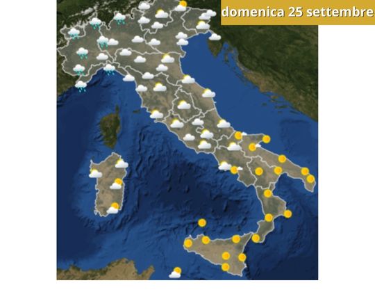 Meteo OGGI sabato 24 settembre tempo in graduale peggioramento - meteoweek.com