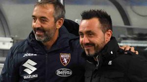 Giampaolo ai tempi del Torino, accanto a De Zerbi – credits: Getty Images. Meteoweek