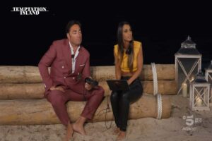 confronto a temptation island tra valerio e diandra